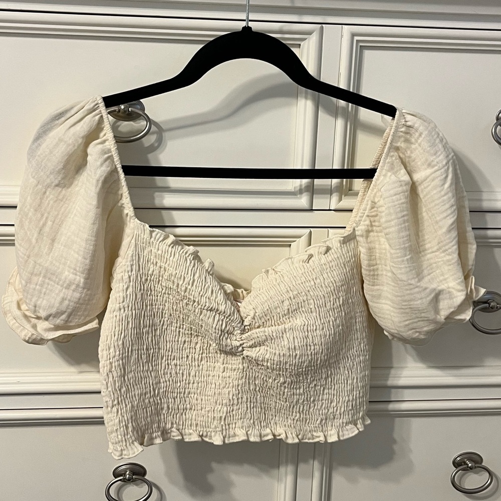 Blue Blush Crop Top